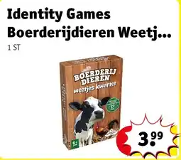 Kruidvat Identity Games Boerderijdieren Weetjes Kwartet aanbieding