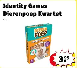 Kruidvat Identity Games Dierenpoep Kwartet aanbieding