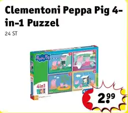 Kruidvat Clementoni Peppa Pig 4-in-1 Puzzel aanbieding
