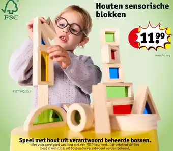 Kruidvat Houten sensorische blokken aanbieding