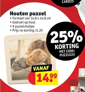 Kruidvat Houten puzzel aanbieding