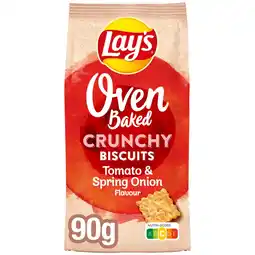 Albert Heijn Lay's Oven baked crunchy biscuits tomato onion aanbieding