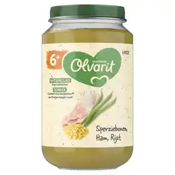 Albert Heijn Olvarit 6+ mnd sperziebonen ham rijst aanbieding