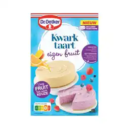 Albert Heijn Dr. Oetker Kwarktaart eigen fruit bakmix aanbieding
