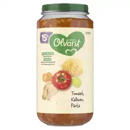 Albert Heijn Olvarit 15+ mnd tomaat kalkoen pasta aanbieding