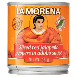 PLUS La Morena Sliced red jalapeno peppers aanbieding