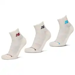Foot Locker New Balance Ankle 3 Pack Sokken Unisex - Wit - Maat 35-38 - Katoen aanbieding
