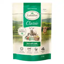 Zooplus Lukullus Koudgeperste Barbarijse Eend & Lamsvlees - Voordeelpakket: 4 x 1,5 kg: nieuw Receptuur aanbieding