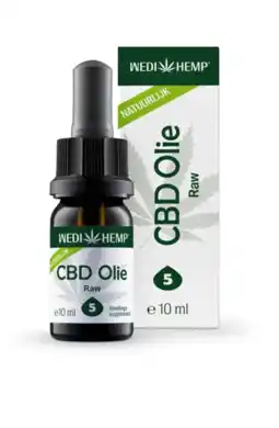 De Online Drogist WediHemp CBD Olie 5% Raw 10ML aanbieding