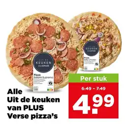 PLUS Alle Uit de keuken van PLUS Verse pizza's aanbieding