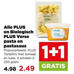 PLUS Alle PLUS en Biologisch PLUS Verse pasta en pastasaus aanbieding
