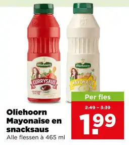 PLUS Ollehhoorn Mayonaise en snacksaus aanbieding