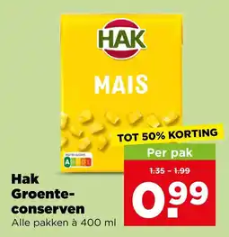 PLUS Hak Groente-conserven aanbieding