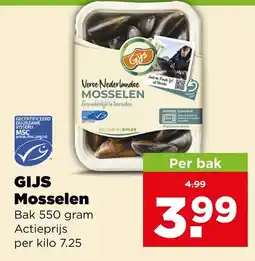PLUS GIJS Mosselen aanbieding