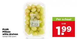 PLUS PLUS Pitloze witte druiven aanbieding