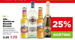 PLUS Alle Martini en Bacardi Breezer aanbieding