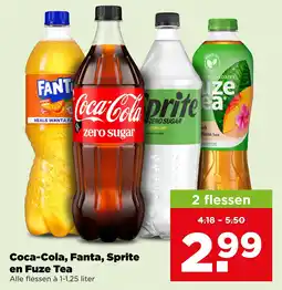 PLUS Coca-Cola, Fanta, Sprite en Fuze Tea aanbieding