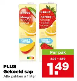 PLUS PLUS Gekoeld sap aanbieding