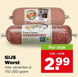 PLUS GIJS Worst aanbieding