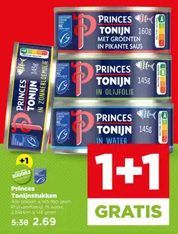 PLUS Princes Tonijnstukken aanbieding