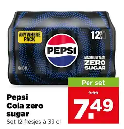 PLUS Pepsi Cola zero sugar aanbieding