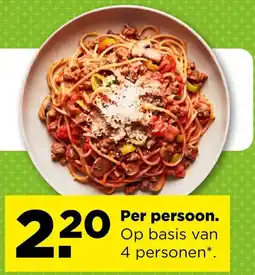 PLUS Spaghetti met gehakt en tomaten aanbieding
