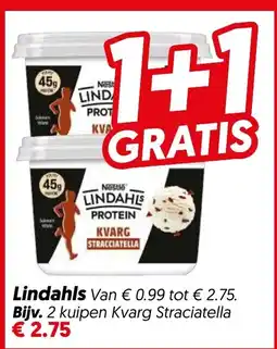 Dekamarkt Lindahls Protein Kvarg Stracciatella aanbieding