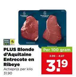 PLUS PLUS Blonde d'Aquitaine Entrecote en Ribeye aanbieding