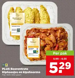 PLUS PLUS Boerentrots Kiphaasjes en kipshoarma aanbieding
