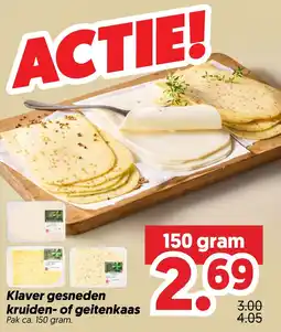 Dekamarkt Klaver gesneden kruiden- of geitenkaas aanbieding