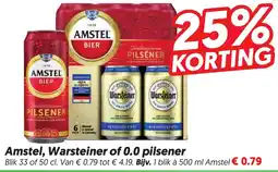 Dekamarkt Amstel, Warsteiner of 0.0 pilsener aanbieding