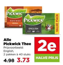 PLUS Alle Pickwick Thee aanbieding
