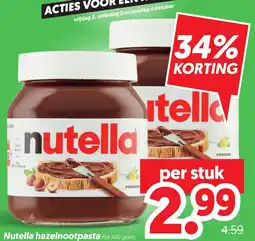 Dekamarkt Nutella hazelnootpasta aanbieding