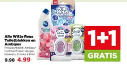 PLUS Alle Witte Reus Toiletblokken en Ambipur aanbieding