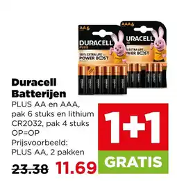 PLUS Duracell Batterijen aanbieding