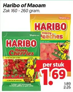 Dekamarkt Haribo of Maoam aanbieding