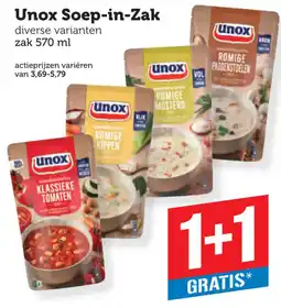 Coop Unox Soep-in-Zak aanbieding
