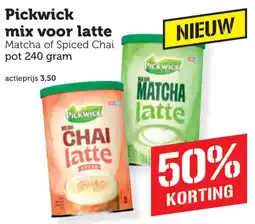 Coop Pickwick mix voor latte aanbieding