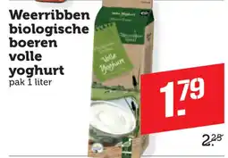 Coop Weerribben biologische boeren volle yoghurt aanbieding