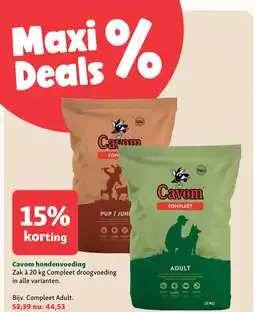 Maxi Zoo Cavom hondenvoeding aanbieding