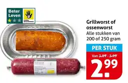 Hoogvliet Grillworst of ossenworst aanbieding