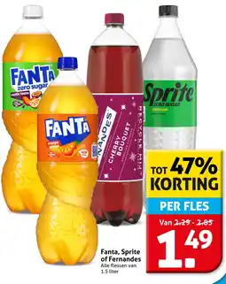 Hoogvliet Alle Fanta, Sprite of Fernandes aanbieding