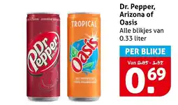 Hoogvliet Alle Dr. Pepper, Arizona of Oasis aanbieding