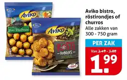 Hoogvliet Aviko bistro, röstirondjes of churros aanbieding