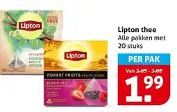 Hoogvliet Alle Lipton thee aanbieding