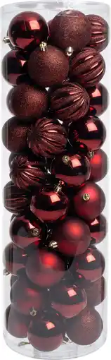 Intratuin Intratuin kerstbal Tara bordeaux D 7 cm 50-delig aanbieding