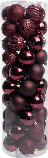 Intratuin Intratuin kerstbal Tara paars D 7 cm 50-delig aanbieding