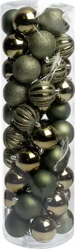 Intratuin Intratuin kerstbal Tara lichtgroen D 7 cm 50-delig aanbieding