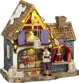 Intratuin Luville Molendam kerstdorpminiatuur sints strooigoed 16 x 11 x 16 cm aanbieding