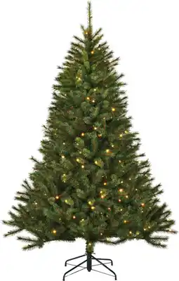 Intratuin Black Box kunstkerstboom Jade met 360 lampjes warm wit D 142 H 260 cm aanbieding